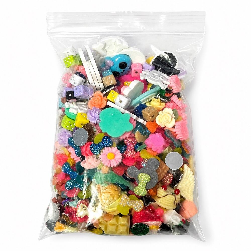 Mixed Resin Charms Lot Kawaii Cabochons Flatback Craft Embellishments Bulk
